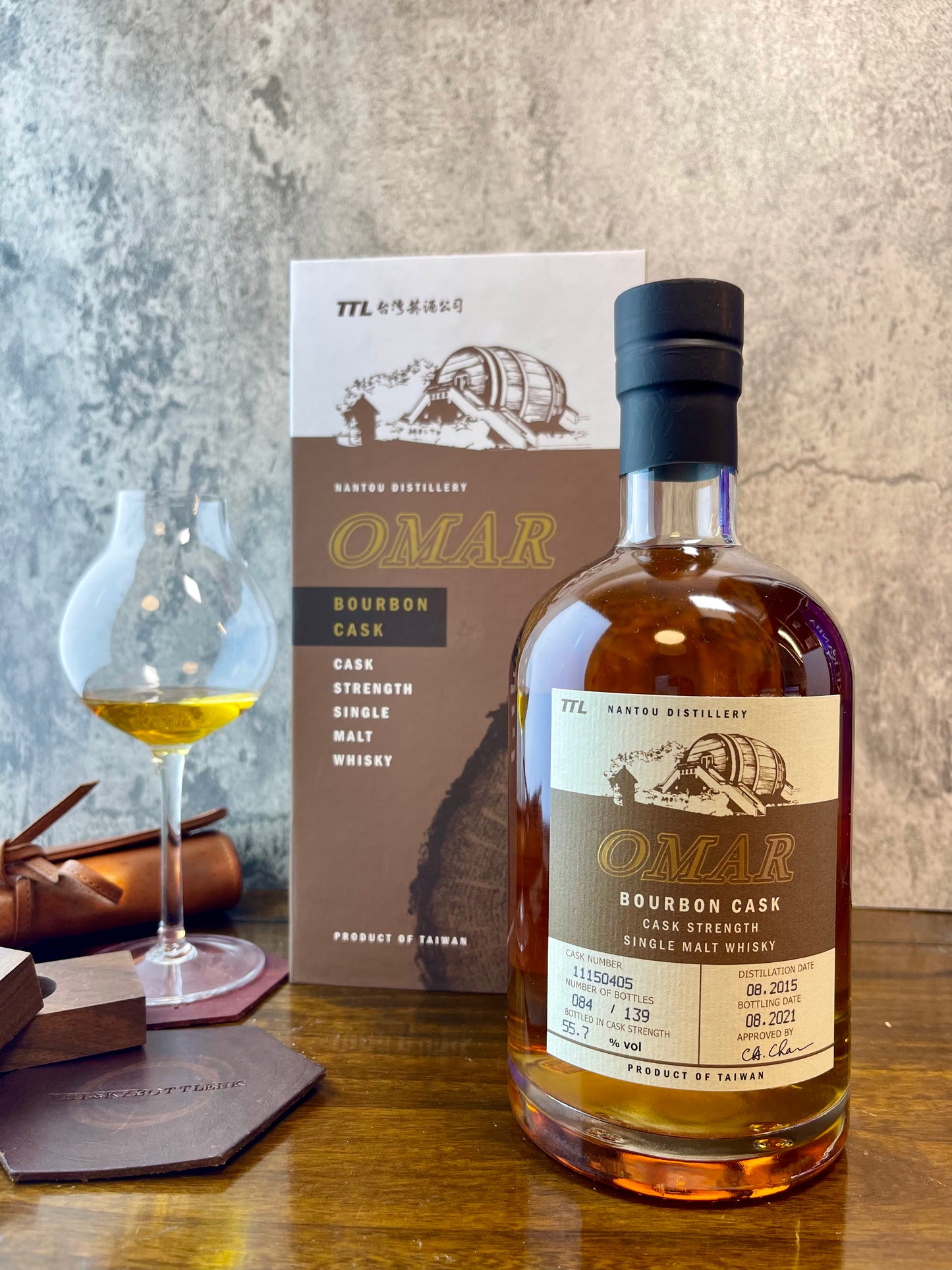 OMAR Bourbon Cask Cask Strength Single Malt 南投酒廠波本強度單桶原酒威士忌700ml (Distilled 2015 - Bottle 2021)